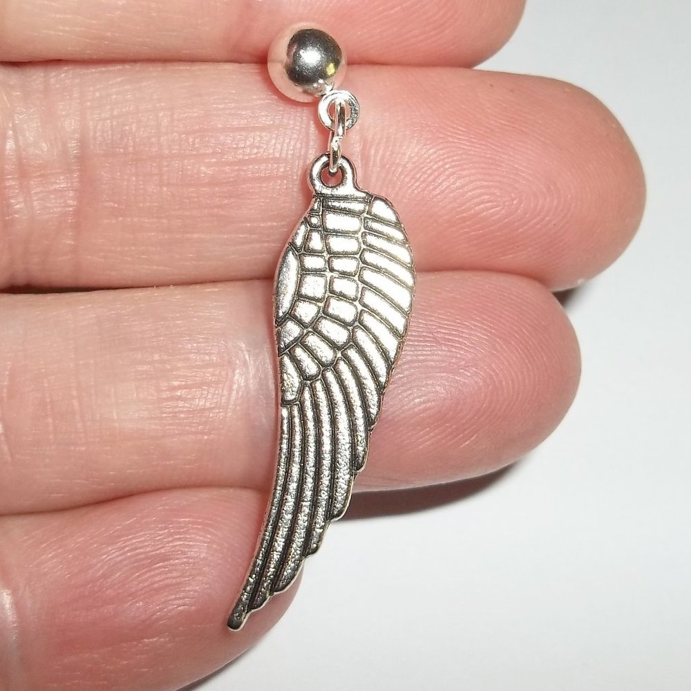 Single Male Men's Earring Angel Wing Unisex Jewelry Style Everyday Casual 8294 - Picture 4 of 8